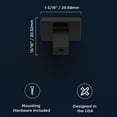 thumbnail image 2 of Heritage Designs: Tempo Collection Knob: 10 Pack - Matte Black - 1-3/16" Square Handle Pulls, Cabinet-Drawer-Dresser Hardware, Kitchen-Bathroom-Home, 2 of 8