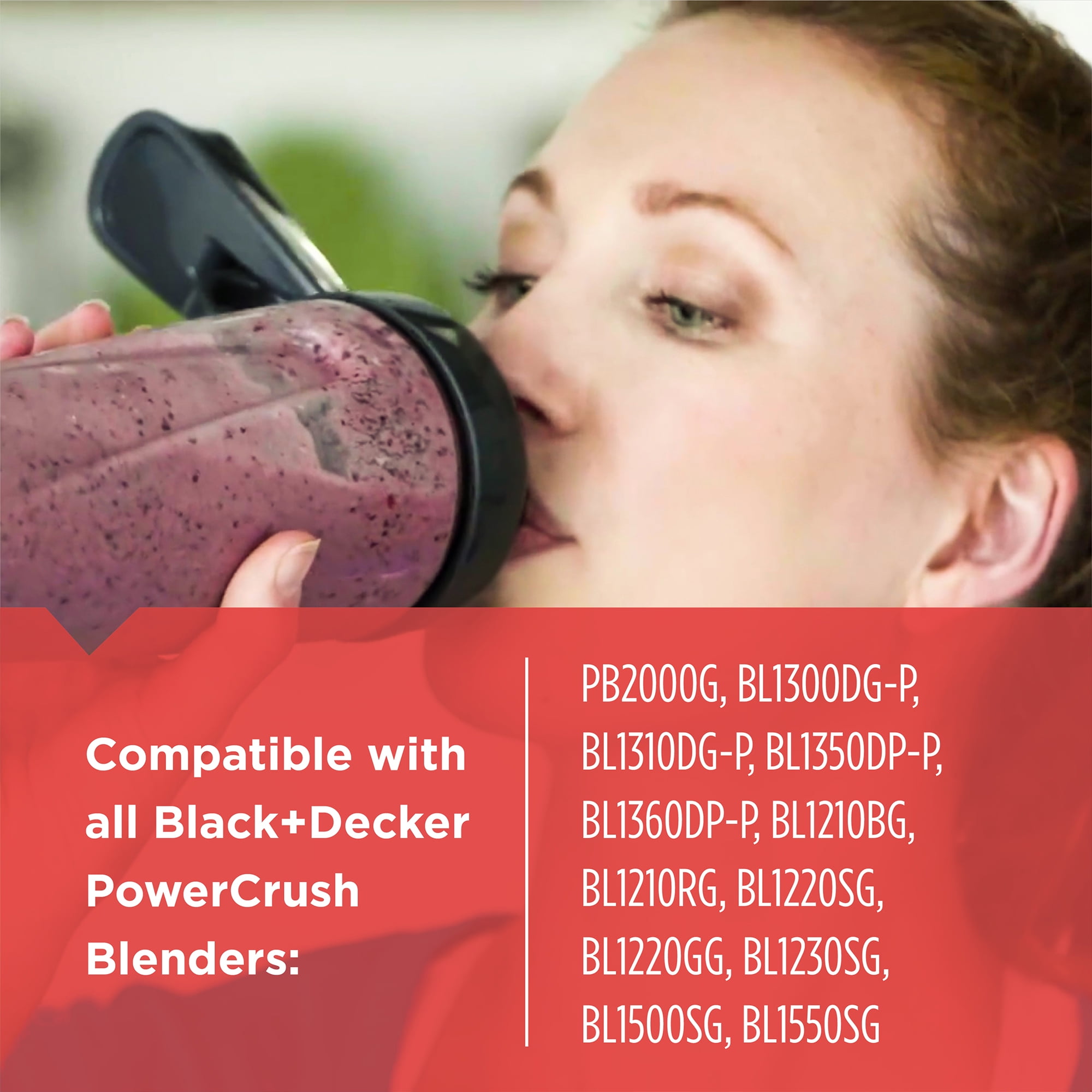 BLACK+DECKER PowerCrush BPA-Free Tritan® Personal Blender Jar with Travel  Lid, 18-oz.