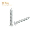 thumbnail image 3 of ST3.5x30mm White Screws Self Tapping Screws, 50 Pack Flat Head Phillips Wood Screws for Woodworking, 3 of 5