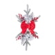 thumbnail image 2 of Guirnalda de lágrima con adornos artificiales navideños para puerta de entrada, pared, ventana, adorno colgante, guirnalda de escaleras para boda Lazo rojo de 60 cm, 2 of 9