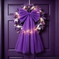 thumbnail image 2 of AHGQT Large Fluffy Tulle Topper Bow, 28.7x13.4Inch Christmas Tree Decoration Giant Red Bow, Giant Wreath Wall Decor with Long Streamers for Xmas Home Wedding Car Holiday Decor Supplies, 2 of 7