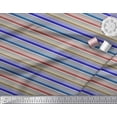 thumbnail image 2 of Soimoi Silk Fabric Horizontal Stripe Print Fabric by Yard 42 Inch Wide, 2 of 3