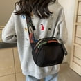 thumbnail image 4 of Stylish Women's Crossbody Bag Versatile Spring Summer Shoulder Shell Bag with Adjustable Straps Canvas Lightweight for Casual Daily Use, Black, 4 of 6