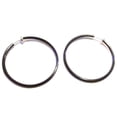 thumbnail image 2 of Clip-on Earrings Black Thin Hoop Earrings 1.5 inch Hoops, 2 of 2
