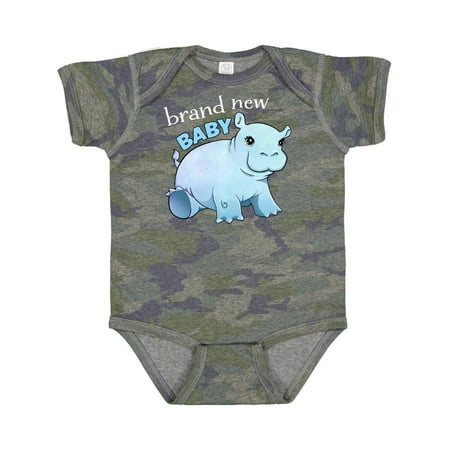 

Inktastic Brand New Baby Cute Baby Hippo Gift Baby Boy or Baby Girl Bodysuit
