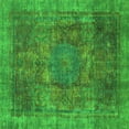 thumbnail image 1 of Ahgly Company Indoor Square Oriental Green Modern Area Rugs, 5' Square, 1 of 4