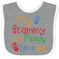 thumbnail image 3 of Inktastic Grammy and Pappy Love Me Boys or Girls Baby Bib, 3 of 4