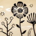 thumbnail image 6 of Creative Co-Op 5.5 Inches Stoneware Floral Dish, Cream and Black, Set of 4, 6 of 9