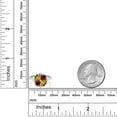 thumbnail image 3 of Gem Stone King 925 Sterling Silver Yellow Citrine and Red Garnet Ring for Women (2.10 Cttw, Heart Shape 5MM, Gemstone November Birthstone, Size 7), 3 of 3