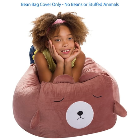 UPC: 0810073460294 | Posh Creations Bean Bag Chair Stuffable Cover  Soft Cover  Kids  1.5 ft  Bear