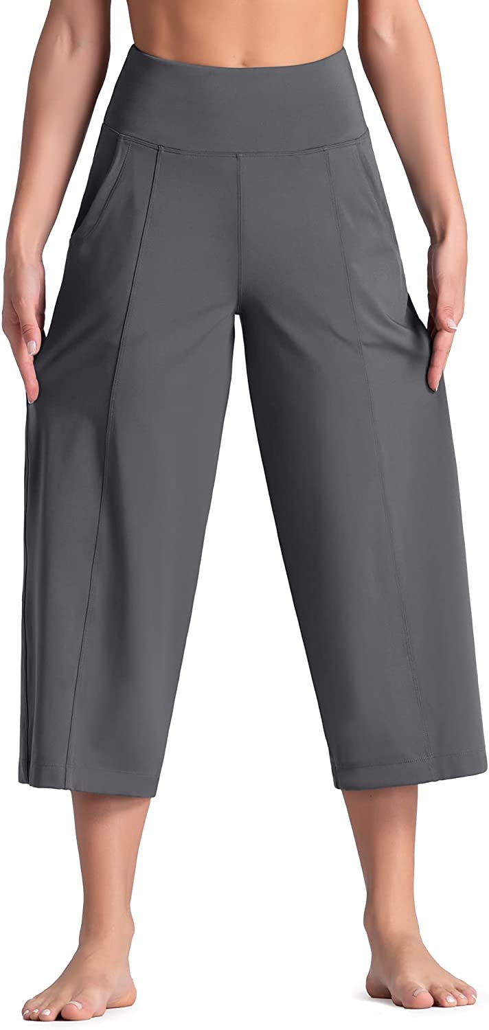 Bootcut Yoga Capris for Women High 