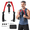 red, variant on Black Hydraulic Arm Exercise Machine with Counter, Adjustable Resistance for Full Upper Body Workouts
