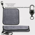 thumbnail image 4 of Retractable Clip Fishing Towel With Double Side Microfibers Portables Buckles Towel For Quick Drying And Gear Cleaning, 4 of 8