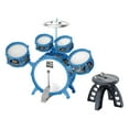 thumbnail image 2 of Juego de batería de jazz para niños, juguete sensorial, juguetes educativos de percusión, juguete de desarrollo con azul, 2 of 9