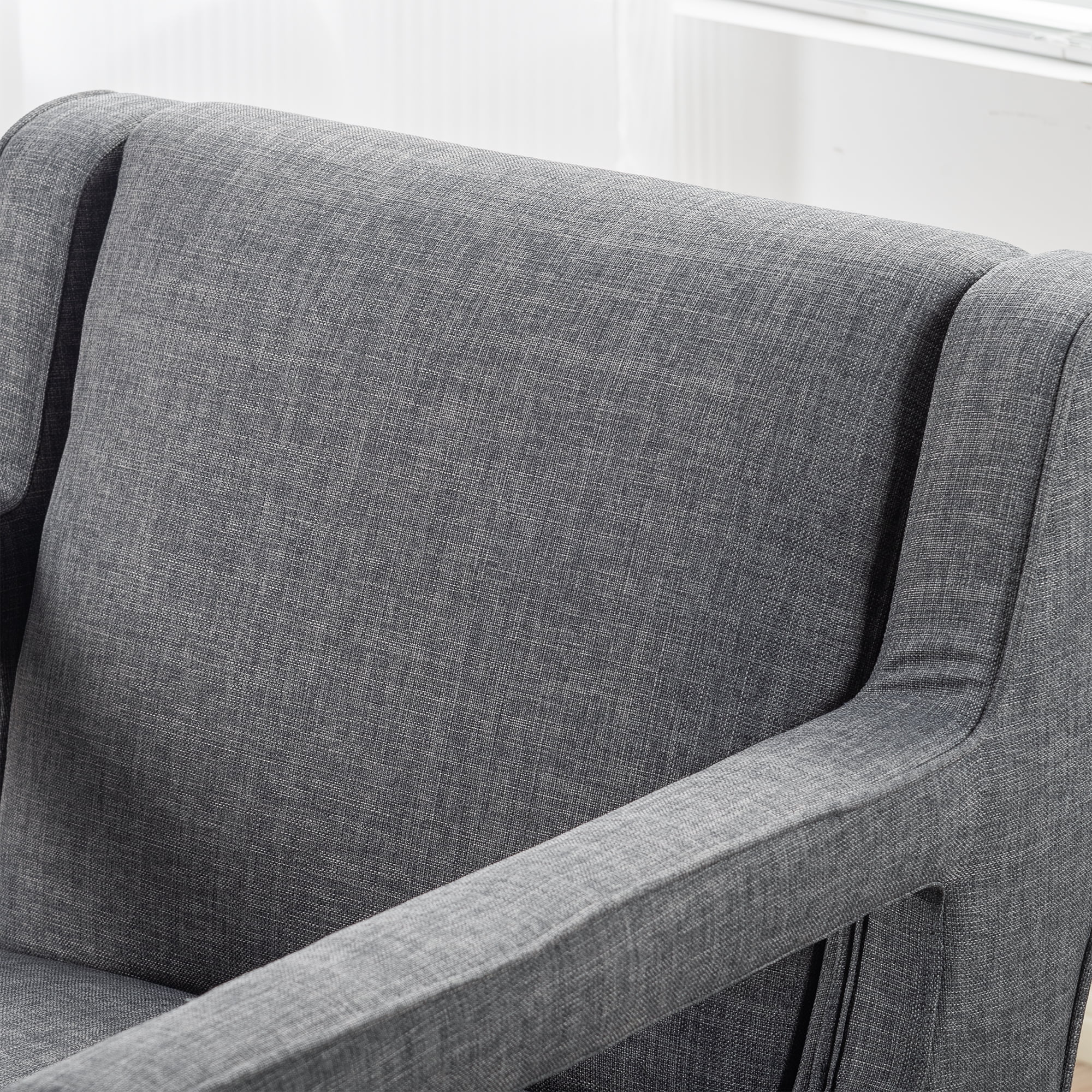 Kadyn 28.5" Wide Hollow Shape Arm Accent Chair, Modern Fabric Armchair for Living Room, Upholstered Fabric Accent Chair with Armrest, Dark Gray Kadyn 28.5" Wide Hollow Shape Arm Accent Chair, Modern Fabric Armchair for Living Room, Upholstered Fabric Accent Chair with Armrest, Dark Gray
