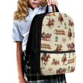 thumbnail image 3 of Uourmeti Cowboys Backpack for Boys, 17 Inch Front Pocket Smooth Zipper Student Bookbag for Daily Use School, 3 of 6