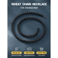 thumbnail image 5 of PROSTEEL Chain Neckalce for Men Women 6mm 24 inch Male Wheat Black Chain Stainless Steel Jewelry Gift for Fathers Day Birthday Graduation for Husband Dad Son, 5 of 7