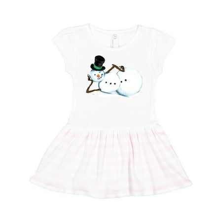 

Inktastic Sassy Snowman in Top Hat Gift Toddler Girl Dress