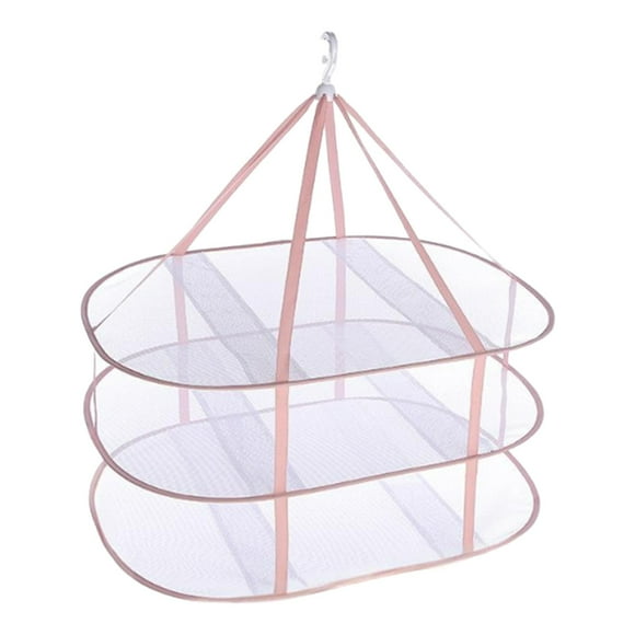 Tendedero de suéteres, percha plana, tendedero plegable portátil de malla para juguetes, trajes de baño, toallas y calcetines, para uso en interiores 3 capas