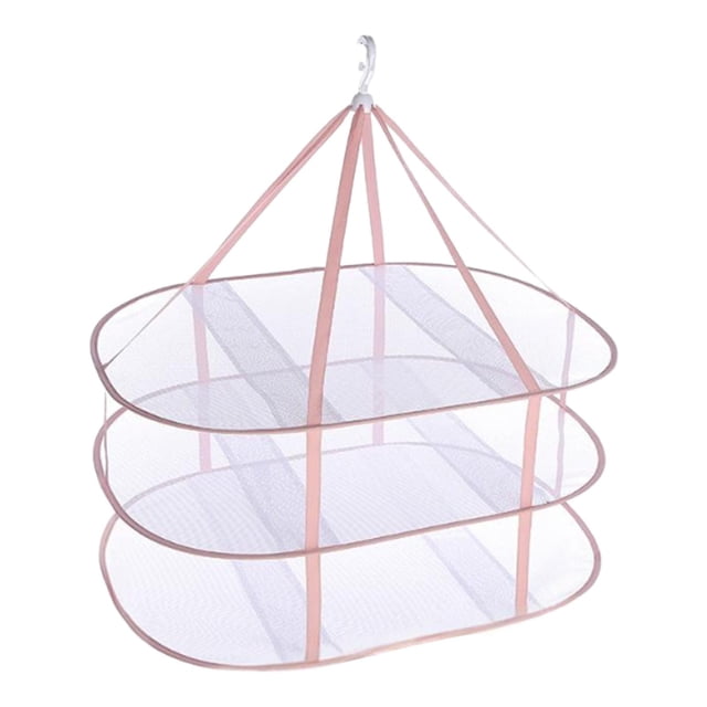 Tendedero de suéteres plegable, apilable, portátil, de red seca, plano, para ropa 3 capas