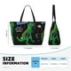 thumbnail image 4 of Fotbe Space Dino Cartoon Black Bolsa de Viaje para Playa - Resistente al Agua, Bolsa Tote de Gran Capacidad y Ligera con 7 Bolsillos para Mujeres y Hombres, 4 of 7