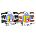 thumbnail image 1 of Soy de Canada Pulsera pareja de cuerdas de cuero Unbranded M, 1 of 3
