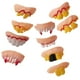 thumbnail image 3 of Juego de 10 piezas de dientes de Halloween, dentaduras postizas extravagantes, dientes frontales de zombi, dientes de conejo, 3 of 5