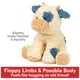 thumbnail image 2 of GUND Cozys Collection Cow, Stuffed Animal for Ages 1 and Up, Spring Decor Plush Toy, Cream/Blue, 10”, 2 of 5