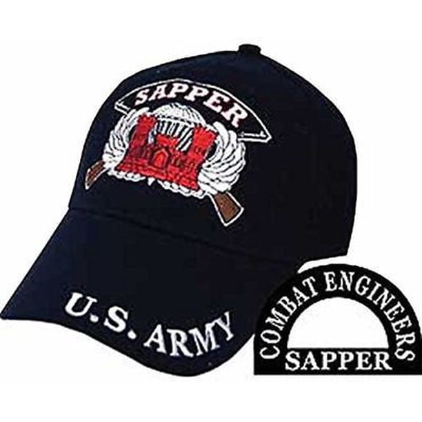 US ARMY COMBAT ENGINEER SAPPER W CASTLE BRANCH INSIGNIA EMBROIDERED 