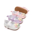 thumbnail image 5 of Tigivemen Toddler Baby Girls Cirb Shoes Infant Newborn Flower Cotton Walking Shoe Mary Jane Flats Pink Size 6, 5 of 8