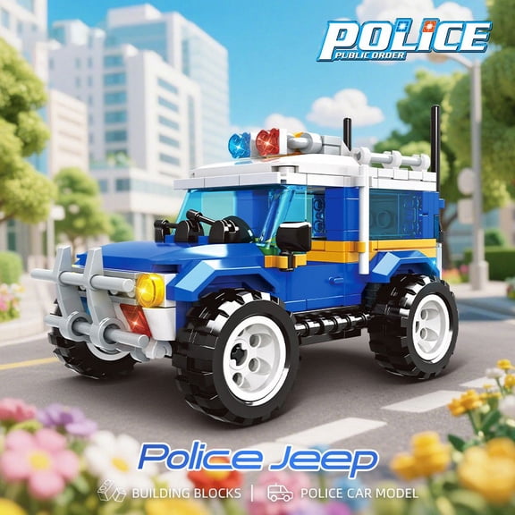 Honchoes Police Jeep Car Building Set Compatible with Lego City Police Cars for Adults Boys 236 Pcs
