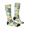 thumbnail image 3 of Balery Tropical Flowers Fun Novelty Socks Men'S Women'S Crew Socks Funny Crazy Novelty Socks Quirky And Cool Socks, 3 of 9