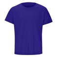 thumbnail image 4 of Mens Shirts Mens Breathable Ice Silk T Shirt Slim Fit Summer Round Neck Short SleeveTops Blue 2XL, 4 of 4