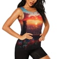 thumbnail image 2 of Honeii Cat Watching City Sunset Print Women's Workout Tank Top Sleeveless Quick Dry Sun Protection UPF 50+ Running Hiking Athletic Gym Yoga Tank Tops-XX-Large, 2 of 7