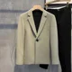 thumbnail image 2 of Chaqueta de traje de hombre de corte entallado con abrigo corto y botonadura sencilla, chaqueta fina y elegante para hombre, moda informal de verano 2024, 2 of 5