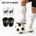 thumbnail image 2 of WIRESTER 2 Pairs Mini Soccer Shin Guards 3.9×2.4 in, Lightweight Protective Football Pads for Men, Women & Kids – Shark & Turtle, 2 of 6