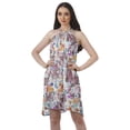 thumbnail image 1 of Moomaya Sleeveless Rayon Printed Halter Dresses Women Short Tank Summer Dress, 1 of 4