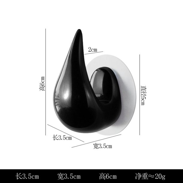 Gancho para abrigos montado en la pared, colgador de ropa Natural, almacenamiento decorativo para llaves y sombreros, bonito gancho de gota de agua, accesorio para baño y cocina