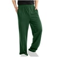 thumbnail image 2 of WREESH Men's Athletic-Fit Casual Stretch Pants Elastic-Waisted Solid Color Pocket Hoodie Pants Loose Tracksuit Pants Olive Green, 2 of 6