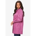 thumbnail image 4 of Roaman's Women's Plus Size Kate Long-Sleeve Crisp Cotton-Blend Button-Front Tunic, 4 of 6