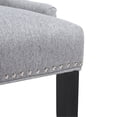 thumbnail image 3 of Costaelm Modern Upholstered Wingback Dining Chair, Gray (Set of 1), 3 of 12