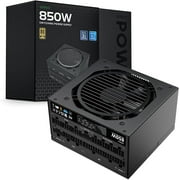 Vetroo 850W Power Supply Dual PCIe 5.1 ATX 3.1 Ready, 80 Plus Gold Full Modular, Quiet Operation with 120mm FDB Fan, 10-Year Warranty - Black