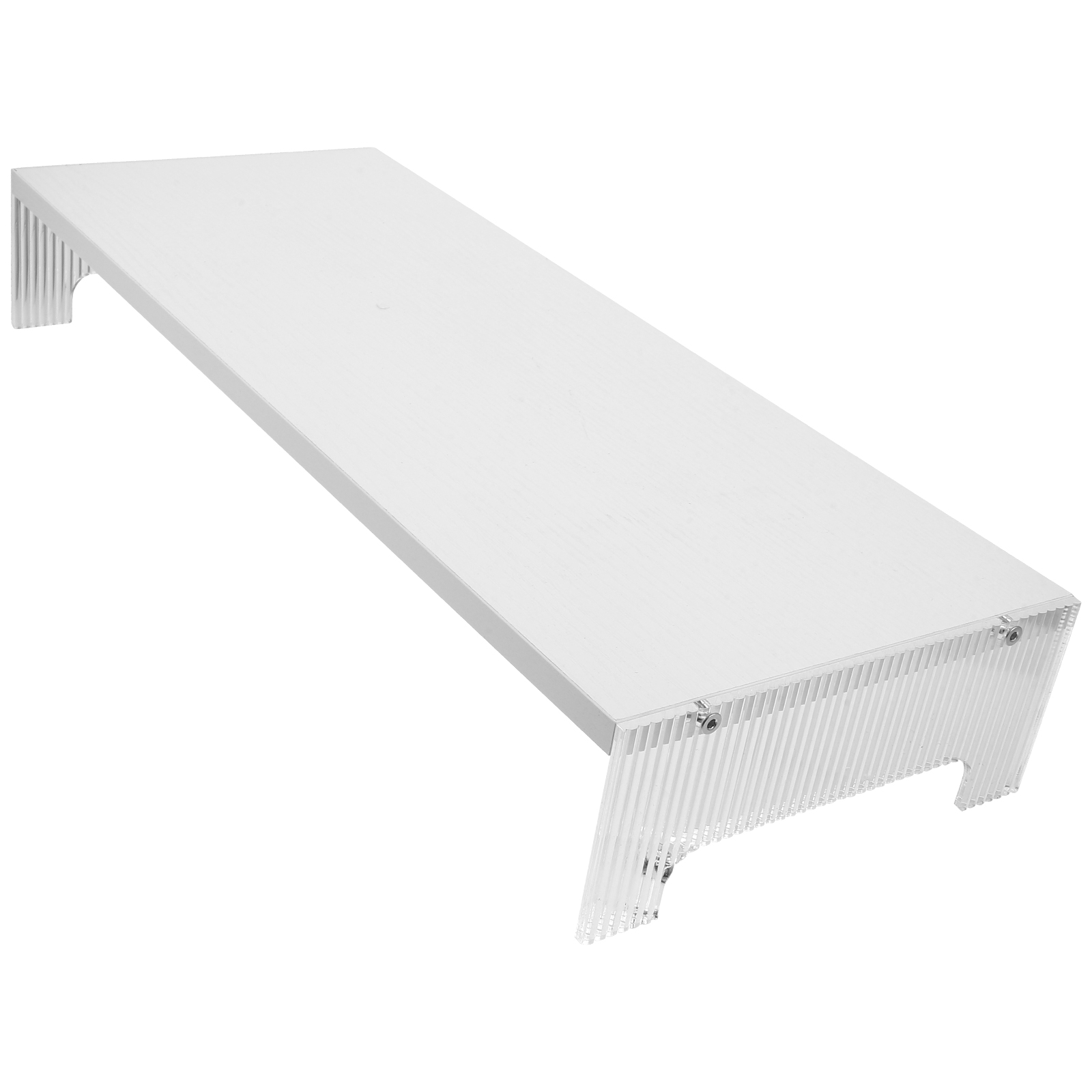 Tineasur Portable White Acrylic Monitor Riser Stand Desktop Shelf for Computer Screen Elevation