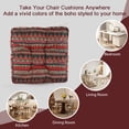 thumbnail image 3 of Panpaddle Bohemian Patio Floor Cushion, Thick Square Floor Pillow, Meditation Yoga Cushion for Garden, Patio, Home, Backyard, Office Use, 19.7"x19.7"x4", 1 Pack, Red, 3 of 8