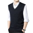 thumbnail image 5 of Zeijnsda Mens Sweater Vests Spring Autumn Pullover Knitted Sweater Vests Fashion Loose V-Neck Tank Tops Solid Color Sleeveless Matching Waistcoats, 5 of 6