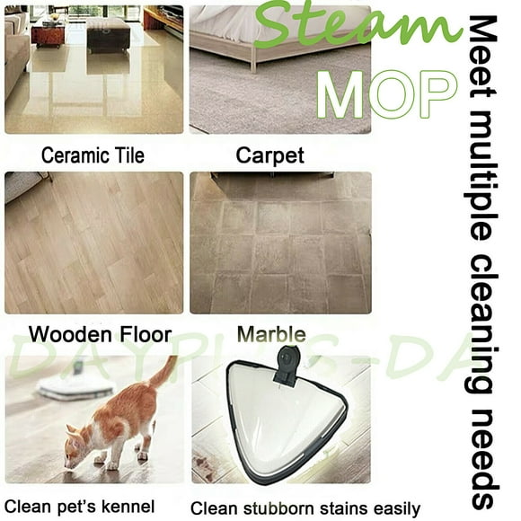 10-in-1 Steam Mop for Hardwood Floors, Tile Grout, Carpet, and Window Cleaning