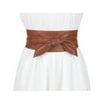 thumbnail image 5 of INSPIRE CHIC Womens Plus Size Obi Belts, Bowknot Self-Tie Wrap Around Wide Sash Waistband Belt for Dresses Brown 25.59-28.35", 5 of 6