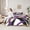 Purple 05, variant on Feelyou Purple Hexagon Bedding Comforter Set 7-Piece, Square Geometric King Bedding Sets, Modern Honeycomb Bed Sheets, Breathable Room Decorative