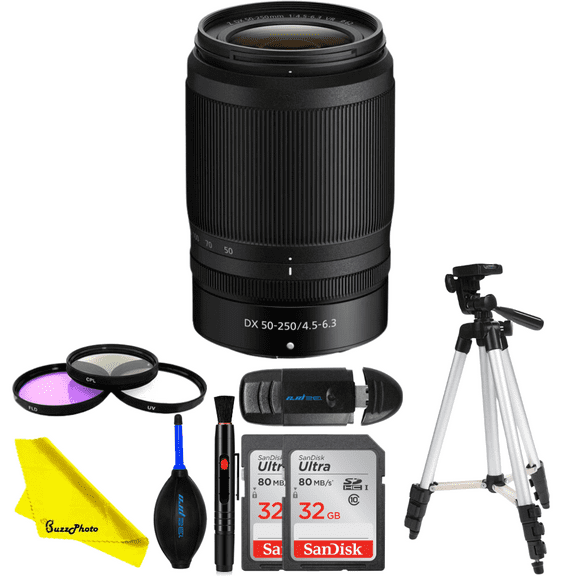 Nikon NIKKOR Z DX 50-250mm f/4.5-6.3 VR Lens - BuzzPhoto Pro Bundle