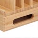 thumbnail image 4 of Station de charge en bambou pour téléphone portable, organiseur en bois avec chargeur USB pour plusieurs appareils, 4 of 4